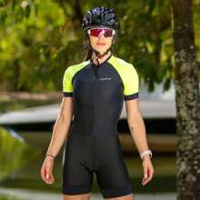 Women Cycling Jersey - 黑色 - 查看 2
