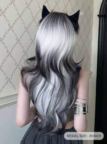 alicegarden 1 Synthetic Heat-Resistant .Long Natural Wave Hair, With Bangs ,Multi Color 26 Inch ,Daily Natural, Smooth And Realistic Wig(Excluding Accessories) - Multicolor - View 4