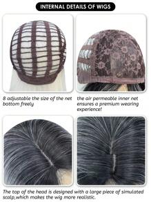 alicegarden 1 Synthetic Heat-Resistant .Long Natural Wave Hair, With Bangs ,Multi Color 26 Inch ,Daily Natural, Smooth And Realistic Wig(Excluding Accessories) - Multicolor - View 11