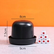 5pcs Dices And Dice Cup Set With Bottom Tray For Shaking, Screen Cup For Bars, Handheld Colorful Cup For Combinations, Plastic Swing Cup,Adult Party Games Suitable For Halloween/Christmas/Thanksgiving - Multicolor - View 9