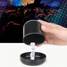 5pcs Dices And Dice Cup Set With Bottom Tray For Shaking, Screen Cup For Bars, Handheld Colorful Cup For Combinations, Plastic Swing Cup,Adult Party Games Suitable For Halloween/Christmas/Thanksgiving - Multicolor - View 8