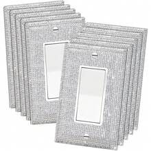 Shiny Silver Rhinestone Wall Plate Cover Decorative Light Switch Cover Bling Rhinestones Switch Covers Wall Plate Cover