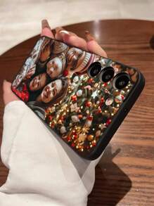 1 capa de celular preta com nome personalizado compatível com Apple 15 Pro Max, 17 Pro Max, 17 Air, S24 Ultra e outros telefones Android - Preto - Ver 6