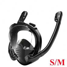 Máscara de snorkel de cara completa con tubo doble para natación y buceo, set de snorkel, antiempañante y antifugas, visión panorámica de 180°, accesorios de playa, flotador de piscina - Multicolor - Ver 11