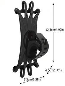 1 Stück 360 Grad drehbarer Silikon Handyhalter Halterung für Fahrrad und E-Bike - Schwarz - Übersicht 8