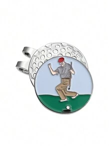 1/12Pcs Golf Ball Marker Golf Hat Clip Magnetic Alloy Marker Golf Accessories Golf Clubs, Golf Poses, Golf Cart, Juice, Fun Text, Lucky Gift For Golfers - Multicolor - View 9