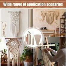 Accesorios de tejido DIY, dispositivos de tejido, lanzadera de tejido con mango de madera biselado, lanzadera de telar Inkle bien pulida - Talla única - Ver 5