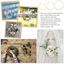 1pc/5pcs /10pcs 4 Sizes Metal Floral Hoop Wreath Macrame Silvery Hoop Rings For DIY Floral Macrame Hoop, Wedding Decorations, Dream Catcher And Wall Hanging Crafts, Valentine Day, Gift Gifts Birthday Graduation