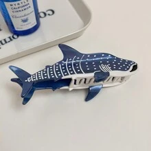 海洋动物系列休闲 PEVA（聚醋酸乙烯酯）发夹，鲸鱼形发饰，4 季 - A - 查看 8