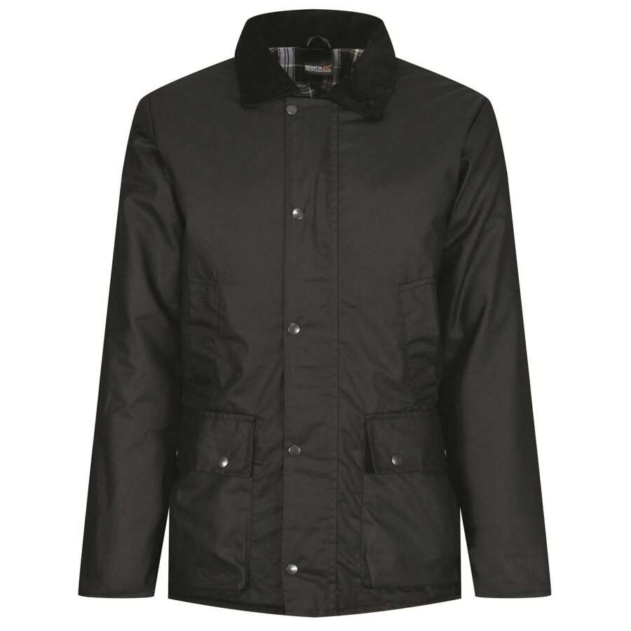 Regatta Mens Pensford Waxed Jacket (Black) - Black - View 1