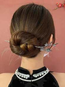 1 件剑发簪复古发夹中国女士发筷子别针复古装饰头发 DIY 配饰（银色、黑色、金色） - 彩色 - 查看 2