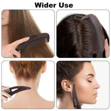 Lược trị gàu sáng tạo, Lược năng lượng, Lược chải tóc có nút nhấn bằng nhựa để mát-xa da đầu và loại bỏ bụi bẩn, Lược chăm sóc da đầu có tay cầm tiện dụng dành cho nam giới - màu nâu - Xem 6