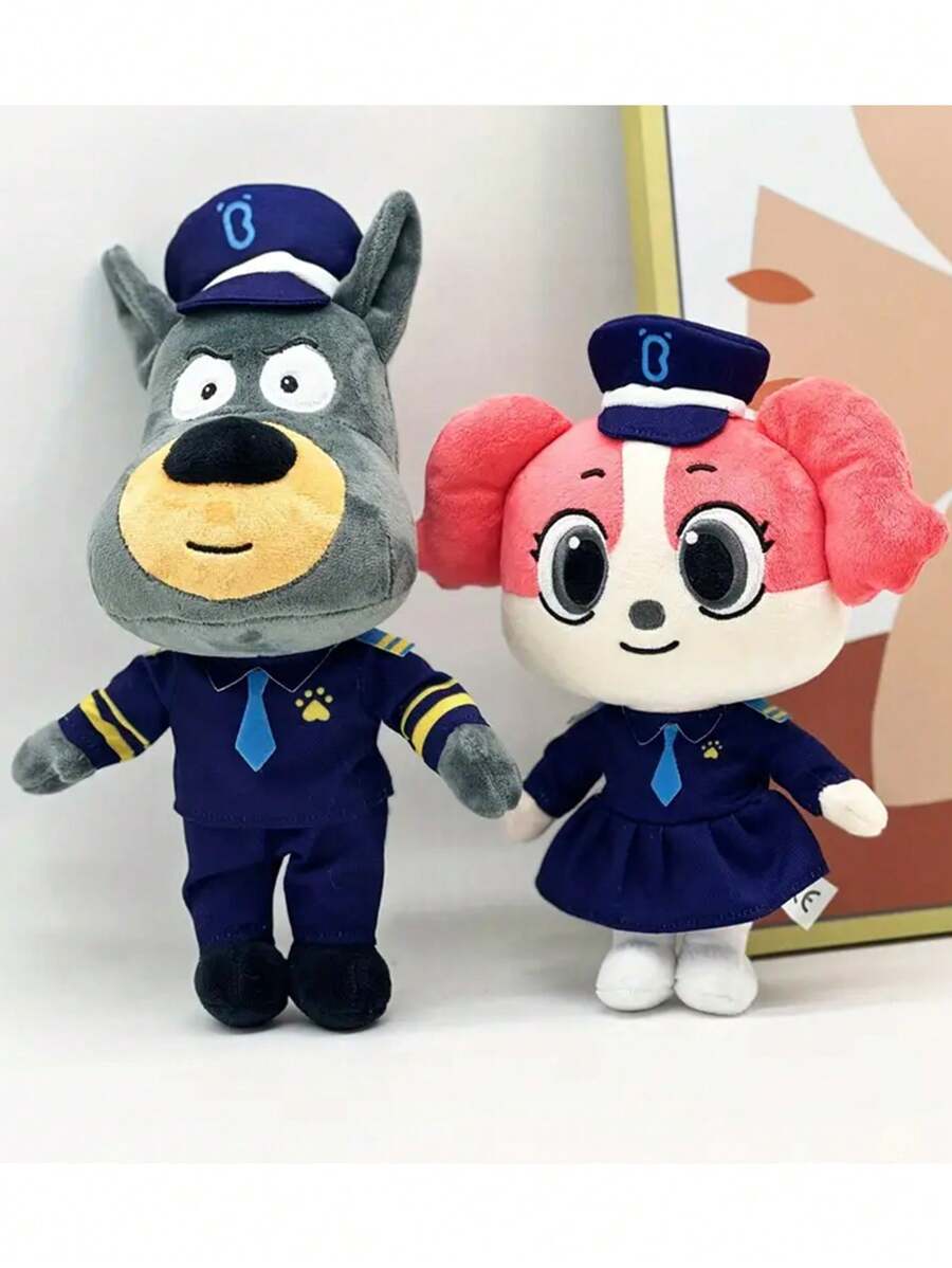 Molutian 3 种款式警察拉布拉多毛绒玩具可爱迷人搞笑卡通狗动漫警长游戏玩具柔软动物睡娃娃枕头玩具圣诞新年生日派对礼物房间装饰，警察圣诞节，拉布拉多，玩具，警察