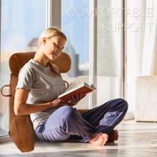 Almofada de leitura com apoio de braço e almofada de encosto com almofada removível para adultos e crianças sentarem-se confortavelmente na cama/sofá