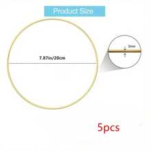 1pc/5pcs /10pcs 4 Sizes Metal Floral Hoop Wreath Macrame Silvery Hoop Rings For DIY Floral Macrame Hoop, Wedding Decorations, Dream Catcher And Wall Hanging Crafts, Valentine Day, Gift Gifts Birthday Graduation