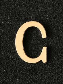 1pc Personalized 26pcs English Letter Metal Lapel Pin, Silver Color, Suitable For Jacket Or Sweater Decoration, Everyday Wear For Couples - Brooch - View 6