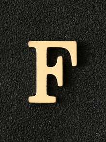 1pc Personalized 26pcs English Letter Metal Lapel Pin, Silver Color, Suitable For Jacket Or Sweater Decoration, Everyday Wear For Couples - Brooch - View 9