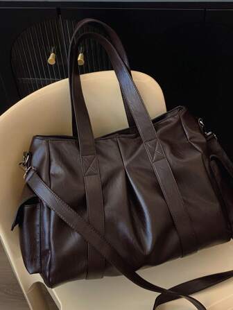 Premium Women's Commute Tote Bag, High-Quality Large Capacity Versatile Soft Leather Handbag
