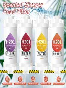 2 piezas Filtro de ducha para el hogar, inodoro, calentador de agua, lavadora, mini prefiltro, elimina el cloro, hidrata la piel, anti-caída del cabello, adecuado para baño, grifo, con aromas a lavanda, leche, jazmín, regalos ideales para el Día de la Madre, Día del Padre, Eid Al-Fitr