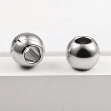 1pc 00g Ball Shaped Earring, Suitable For Stretched Ear Piercings, 10mm Stainless Steel Ear Gauge Expander, Body Piercing Jewelry - Sphere - View 5