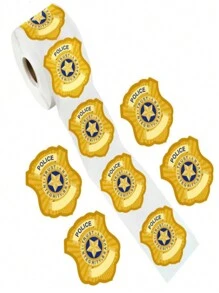 500pcs Police Badge Name Tag Stickers Police Badge Stickers Police Office Stickers For Birthday Party Supplies