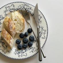 1pc/5pcs Vintage Style Ceramic Western Plate Breakfast Plate Dessert Plate Cake Plate With French Retro Floral Pattern - Multicolor - View 4