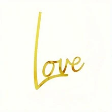 1 件亚克力蛋糕装饰标签烘焙装饰生日派对配件、甜品桌装扮用品、蛋糕装饰用品、烘焙装饰用品、派对装饰用品可定制独特礼物纪念品 - 鏡面金色 - 查看 2