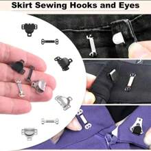 100Pcs Sewing Hooks And Eyes Set Sew-On Snap Buttons DIY Clothing Button Sewing Closures Snaps Kit For Clothes Bags Sewing Craft