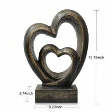 1Pcs Gift Couple Ornaments Valentines Day Gifts Desktop Decor Heart Figurines Home Decor Desktop Ornament Statue Decor Girls Jewelry Rack Resin Wedding Lovers