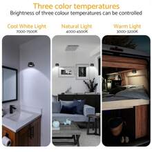 2pcs Removable RGB LED Rechargeable Adhesive Magnetic Wall Lights Sconce For Bedroom Reading,15Color Lighting,Remote Control,360° Rotation,Touch Control,Dimmable Bedside Light Energy Class A - 2pcs RGB LED Wall Lights Sconce - View 3