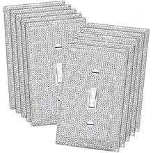 Shiny Silver Rhinestone Wall Plate Cover Decorative Light Switch Cover Bling Rhinestones Switch Covers Wall Plate Cover