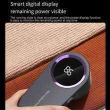 1 件装数字显示衣物剃毛器、织物去毛器、除毛器、充电式织物去毛器、家用电动除毛器 - 黑色 - 查看 6