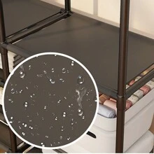 1 closet de doble multifuncional de 3 capas, soporte de acero inoxidable, gran capacidad, almacenable ropa, zapatos, juguetes, etc.navidad - Negro - Ver 6