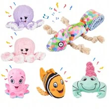 1 đồ chơi thú cưng nhai vui nhộn có tiếng kêu, thích hợp cho chó nhỏ/vừa/lớn - Nhiều màu - Xem 1
