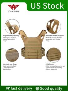 （尺寸偏小，适合修身用户）轻便狩猎上衣，多功能 MOLLE 扩展便捷上衣 - 卡其色 - 查看 7