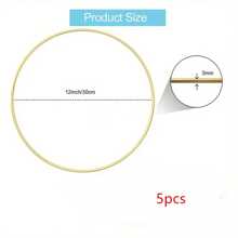 1pc/5pcs /10pcs 4 Sizes Metal Floral Hoop Wreath Macrame Silvery Hoop Rings For DIY Floral Macrame Hoop, Wedding Decorations, Dream Catcher And Wall Hanging Crafts, Valentine Day, Gift Gifts Birthday Graduation