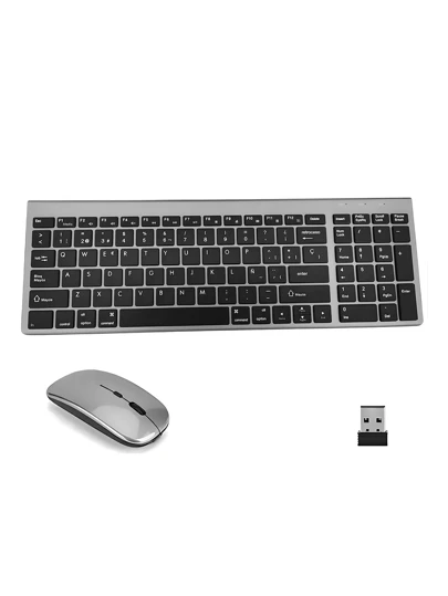 Kit Teclado Y Mouse Inalambrico Español Portátil Por Laptop