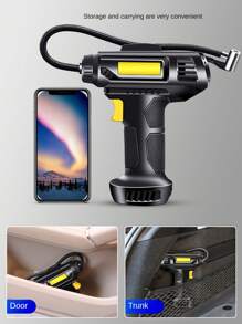 Tire Inflator Portable Air Compressor - Portable Air Pump, Accurate Pressure LCD Display, 3X Fast Inflation For Cars, Bikes & Motorcycle Tires, Balls - Multicolor - View 6