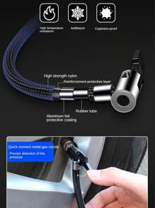 Tire Inflator Portable Air Compressor - Portable Air Pump, Accurate Pressure LCD Display, 3X Fast Inflation For Cars, Bikes & Motorcycle Tires, Balls - Multicolor - View 7