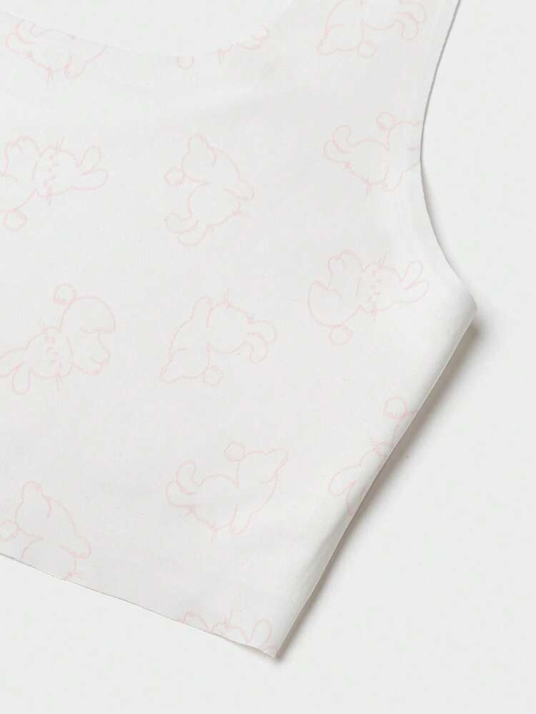 Balabala Sujetador deportivo para niñas preadolescentes, nuevo estilo 2024, suave - Blanco - Añade 4