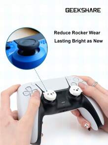 GeekShare 4 pièces Boutons de recouvrement de chien et d'ours compatibles avec Switch/Oled/Lite/PS4/PS5/Switch Pro