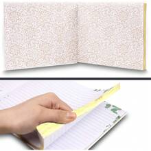 婚礼留言簿 - 婚礼登记留言簿 - 120 页婚礼登记留言簿，配有金箔、镀金边缘和两支记号笔，婚礼留言簿 9 X 7 英寸 - 彩色 - 查看 6