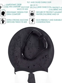 قبعة السباحة فائقة الحجم للنساء والرجال، تصميم خاص لقبعة السباحة للشعر الطويل السميك المجعد والضفائر والضفائر الضفيرة وأفرو؛ السيليكون للحفاظ على جفاف شعرك