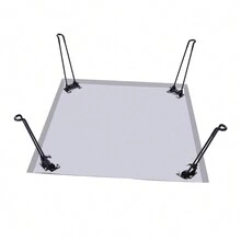 kangten Fire Pit Stainless Steel Lid For Fire Bowl Square Fire Pit Heat Deflector Fire Pit Cover Foldable Fire Pit Lid - 銀色 - 查看 8