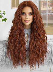 High-Quality 28-Inch Fluffy Orange Mid-Roll Wig, Specially Designed For Women. Heat-Resistant Synthetic Woven Wig, Suitable For Women To Wear During Festivals, Cosplay, Friends' Gatherings And Daily Wear. A Must-Have Gift For Girls On Festivals