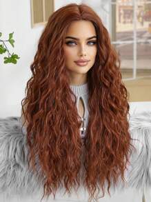 High-Quality 28-Inch Fluffy Orange Mid-Roll Wig, Specially Designed For Women. Heat-Resistant Synthetic Woven Wig, Suitable For Women To Wear During Festivals, Cosplay, Friends' Gatherings And Daily Wear. A Must-Have Gift For Girls On Festivals