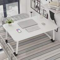 1pc Bedside Table Desk For Laptop, Dormitory Desk Folding Table For Writing And Picnic