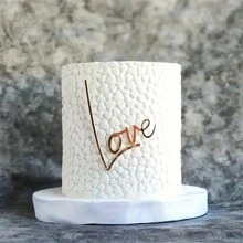 1 件亚克力蛋糕装饰标签烘焙装饰生日派对配件、甜品桌装扮用品、蛋糕装饰用品、烘焙装饰用品、派对装饰用品可定制独特礼物纪念品 - 鏡面金色 - 查看 4