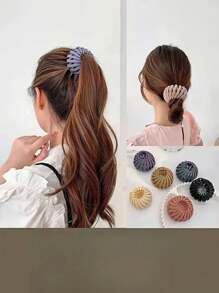 1个鸟巢发髻造型器,发饰,发夹,发圈,发髻定型器,带水钻装饰马尾夹,快速造型工具,易于使用的发髻造型器,适合初学者、学生、女孩和女性,适用于节日、派对、音乐节、秋季、旅行、美发工具、发饰、秋季、美发配件、旅行、女士美发配件、女士发饰、美发工具、发饰、美妆配件、礼物、旅行、送给女性的礼物、美妆配件、圣诞礼物、圣诞礼物、送给女性的圣诞礼物、成人圣诞礼物、成人圣诞礼物、美妆配件、成人圣诞礼物、成人发饰、成人发饰、成人发饰、礼物创意、美妆圣诞礼物、送给女性的礼物、优雅爪夹 - 彩色 - 查看 6