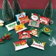 6 buc/12 buc/24 buc aleatorii Crăciun Kraft cadouri bomboane cutie ciocolată ambalaj alimente cadou ambalare gustare Anul Nou petrecere consumabile